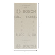 Filet de ponçage Bosch Expert M480 pour ponceuse orbitale, 93 x 186 mm, G 180-4