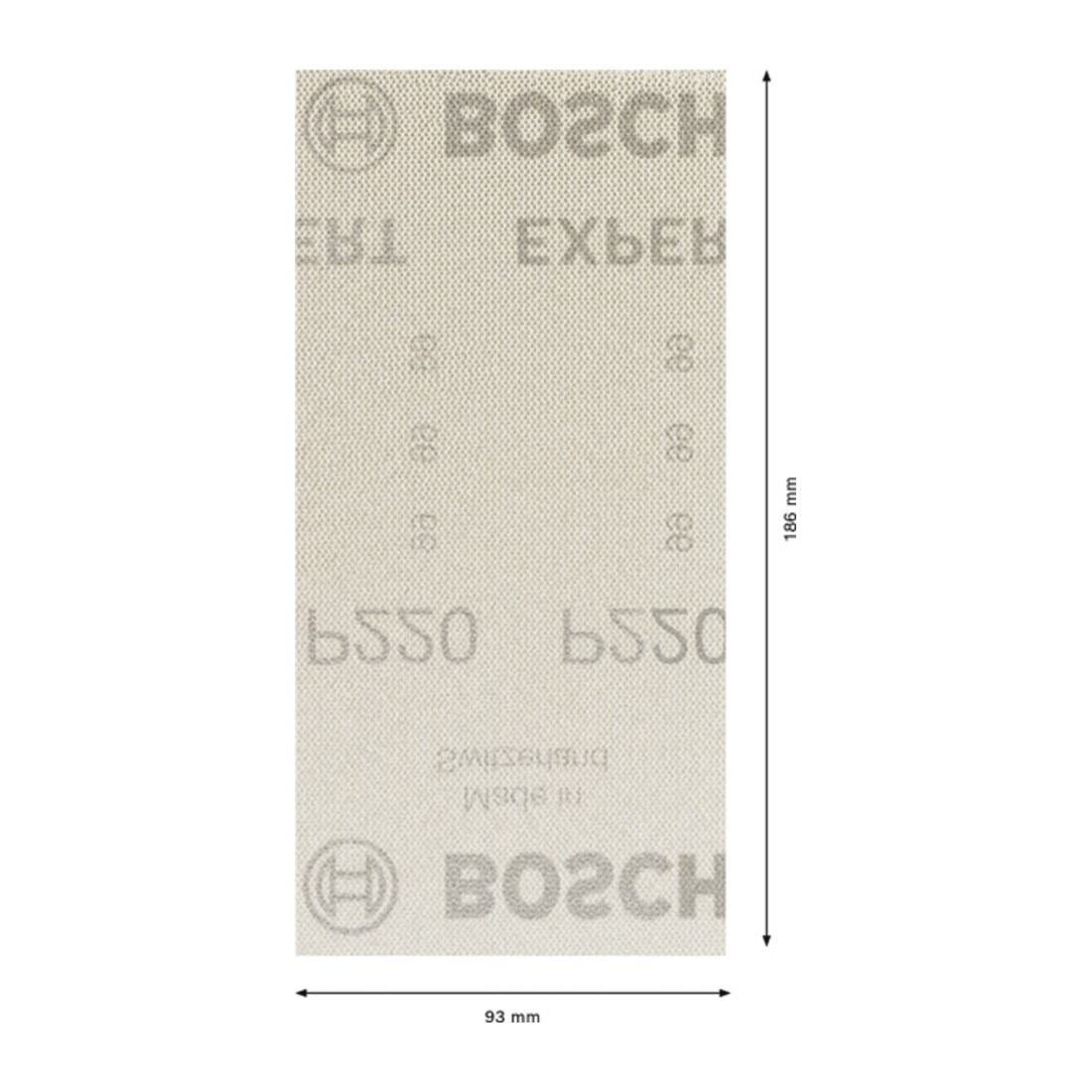 Filet de ponçage Bosch Expert M480 pour ponceuse orbitale, 93 x 186 mm, G 220