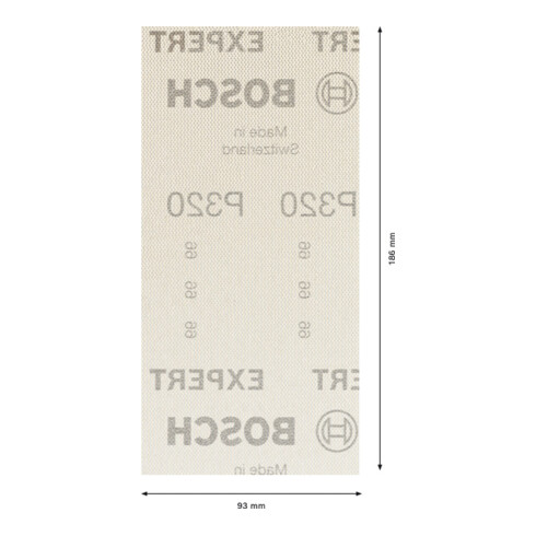 Filet de ponçage Bosch Expert M480 pour ponceuse orbitale, 93 x 186 mm, G 320
