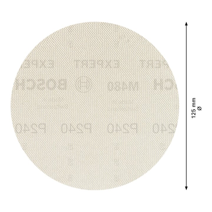 Filet de ponçage Bosch Expert M480 pour ponceuse orbitale aléatoire, 125 mm, G 240