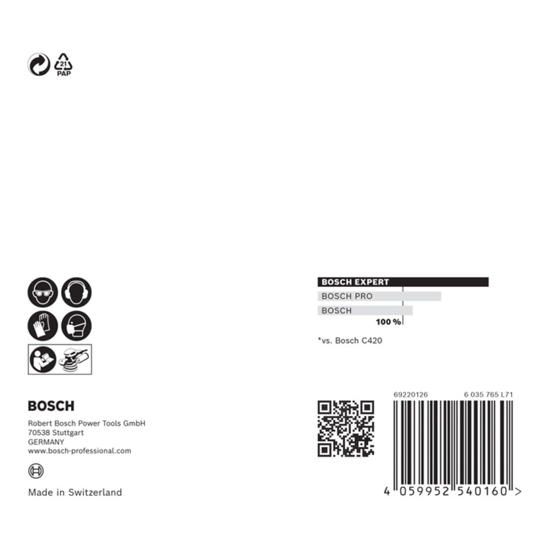 Filet de ponçage Bosch Expert M480 pour ponceuse orbitale aléatoire