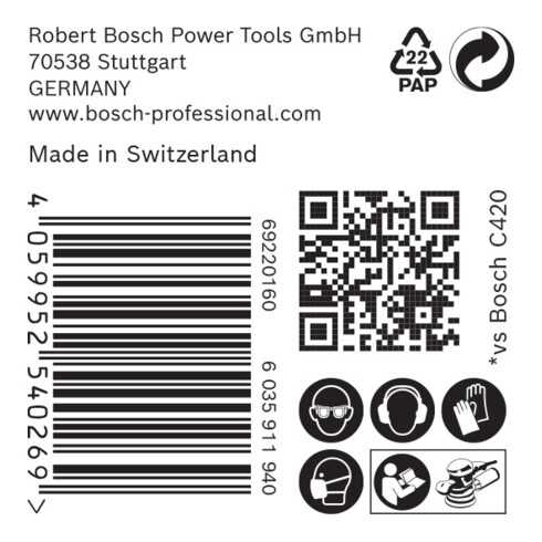 Filet de ponçage Bosch Expert M480 pour ponceuse orbitale aléatoire