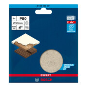 Filet de ponçage Bosch Expert M480 pour ponceuse orbitale aléatoire, 125 mm, G 80-2