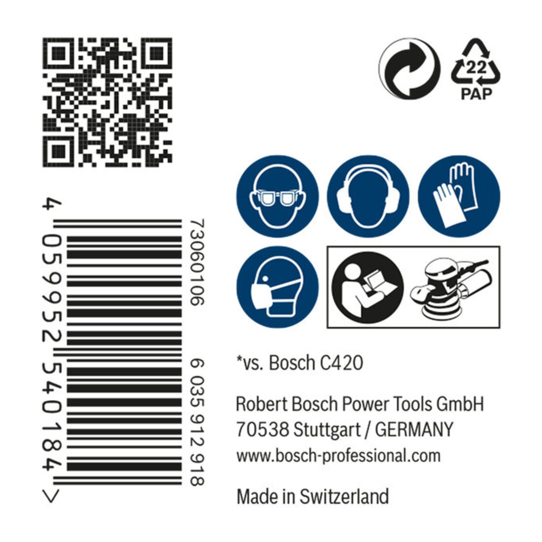 Filet de ponçage Bosch Expert M480 pour ponceuse orbitale aléatoire, 125 mm, G 80