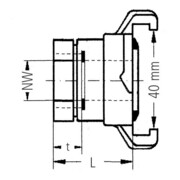 Filet rapporté pivotant GEKA plus 2000 laiton filetage int. G 3/4 po. SB KARASTO-2
