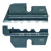 KNIPEX Matrice di crimpaggio per terminali non isolati tubolari e a compressione e connettori testa 0,75/1,5/2,5mm²