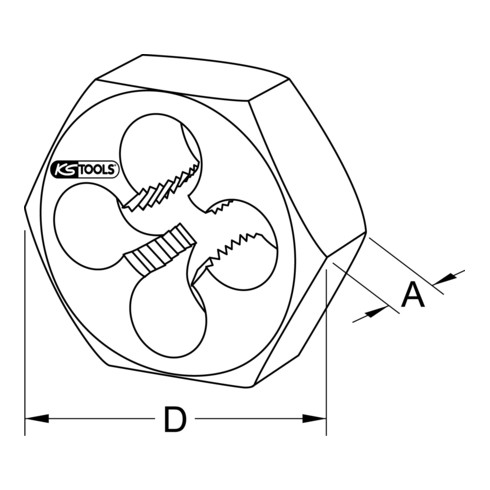 KS Tools HSS écrou hexagonal coupant M