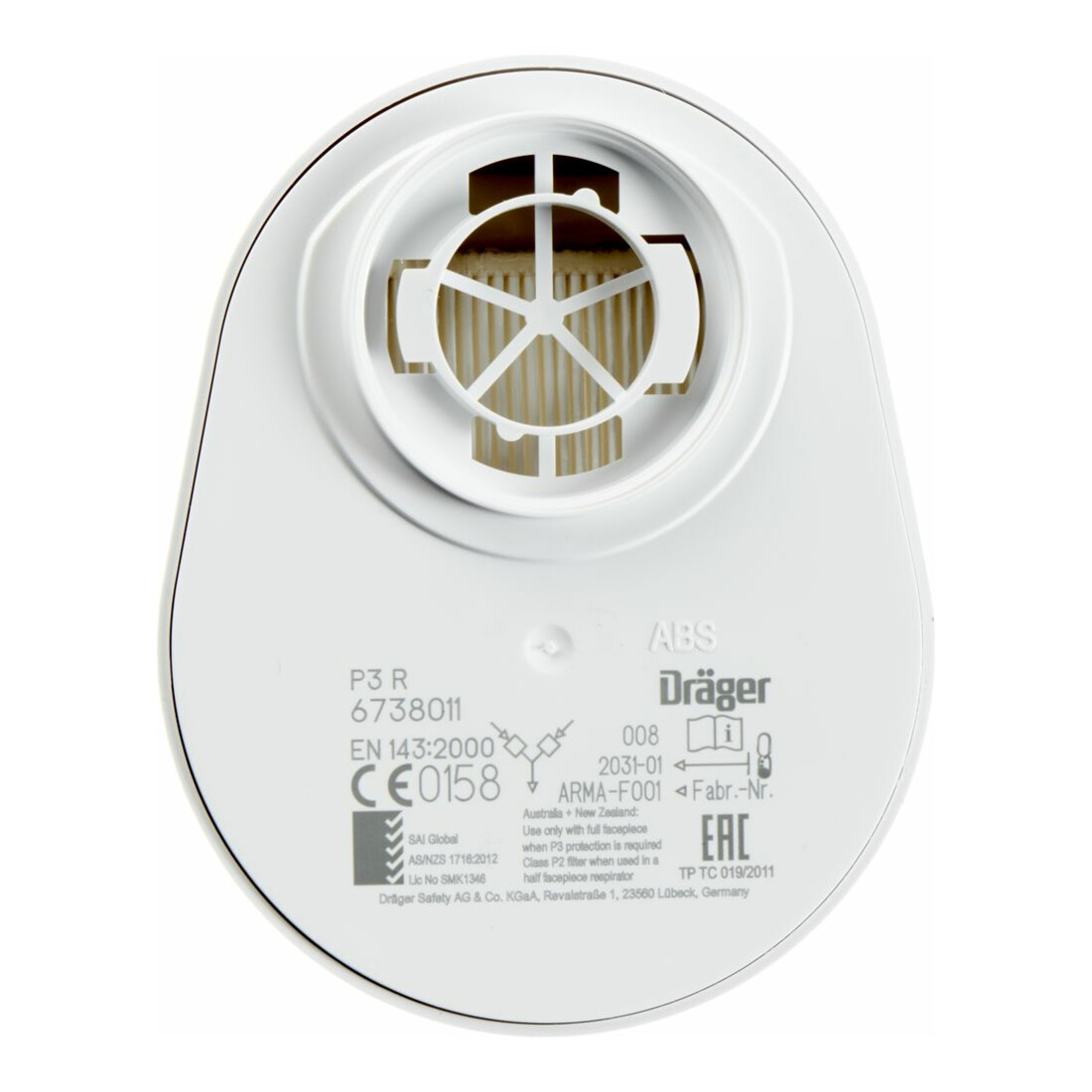Filtre à baïonnette Dräger A2 P3 R D, 1 paire