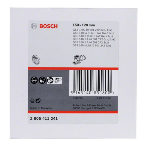 Filtre de boîte à poussière Bosch 150 x 120 mm version noire