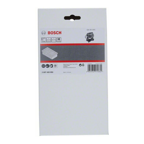 Bosch Filtro plissettato piatto classe H (HEPA), PTFE, per GAS 35 H AFC