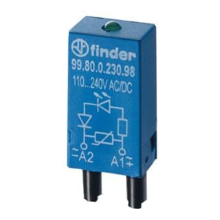 Finder Ableitwiderstand 99.80.8.230.07 blau 110-240V AC Steckmodul