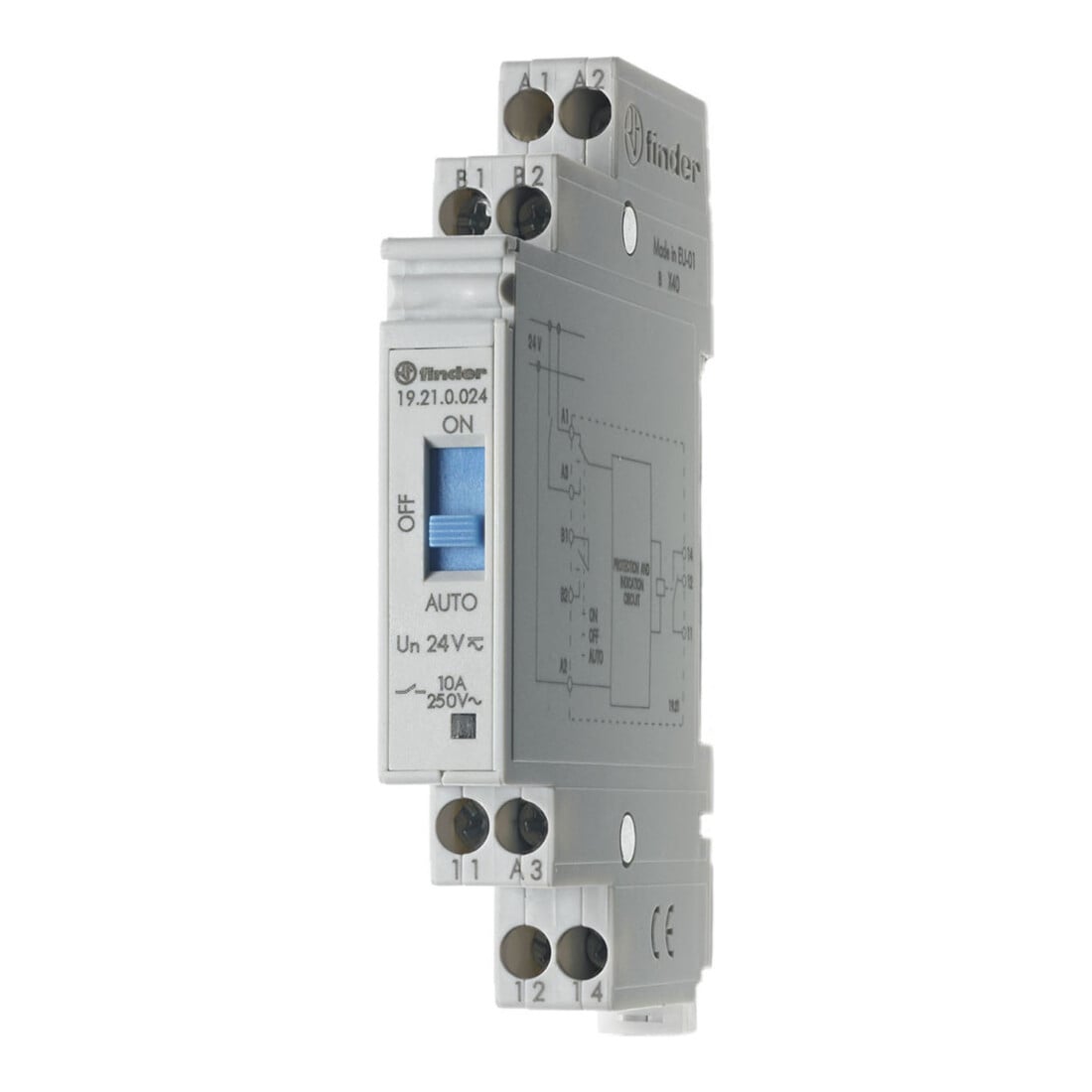 Finder Auto-Off-On-Relais 1W 10A 24VAC/DC 19.21.0.024.0000