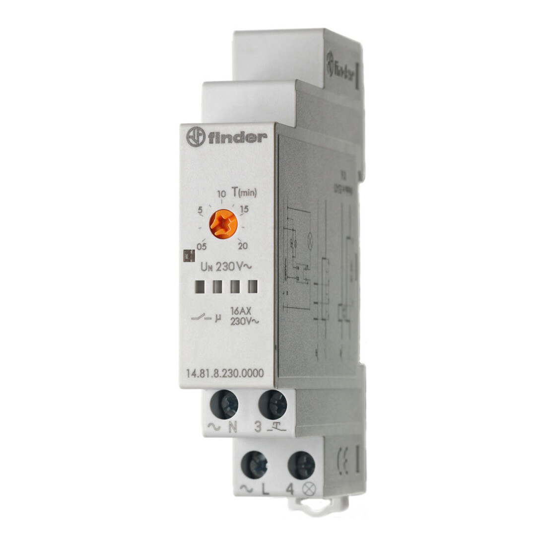Finder Automatisme pour cage d'escalier 1S 16A 230VAC 14.81.8.230.0000