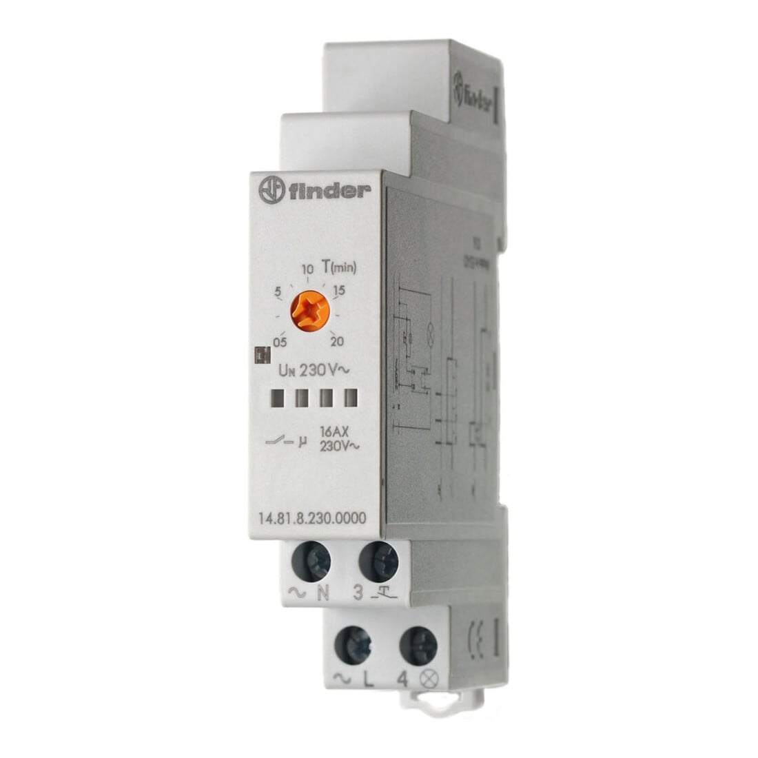 Finder Automatisme pour cage d'escalier 1S 16A 230VAC 14.81.8.230.0000