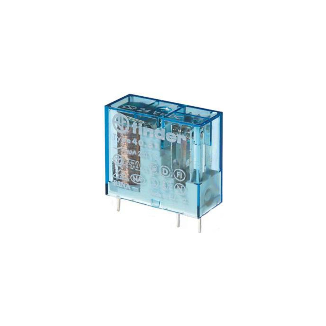 Finder Connecteur à broches/imprimé 24VDC 1W10A pas 5mm 40.51.9.024.0000