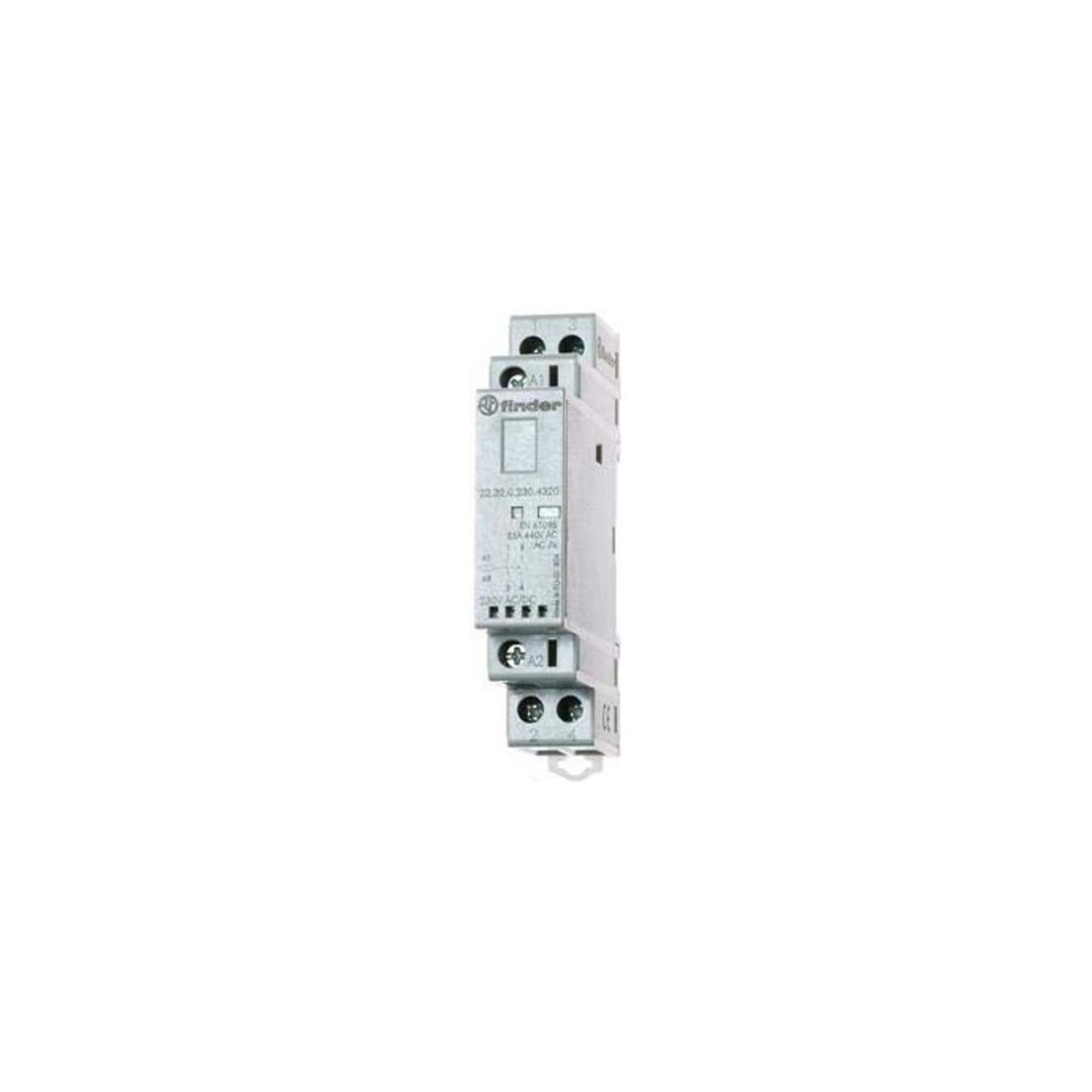 Finder Contacteur d'installation 24VAC/DC, 2S, LED 22.32.0.024.4320