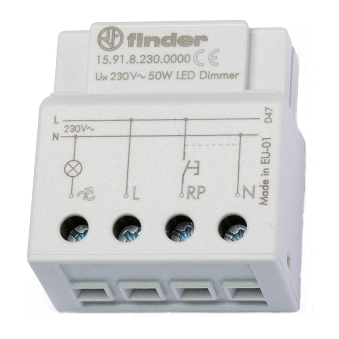 Finder Dimmer elektronisch 230VAC max.50W LED 15.91.8.230.0000