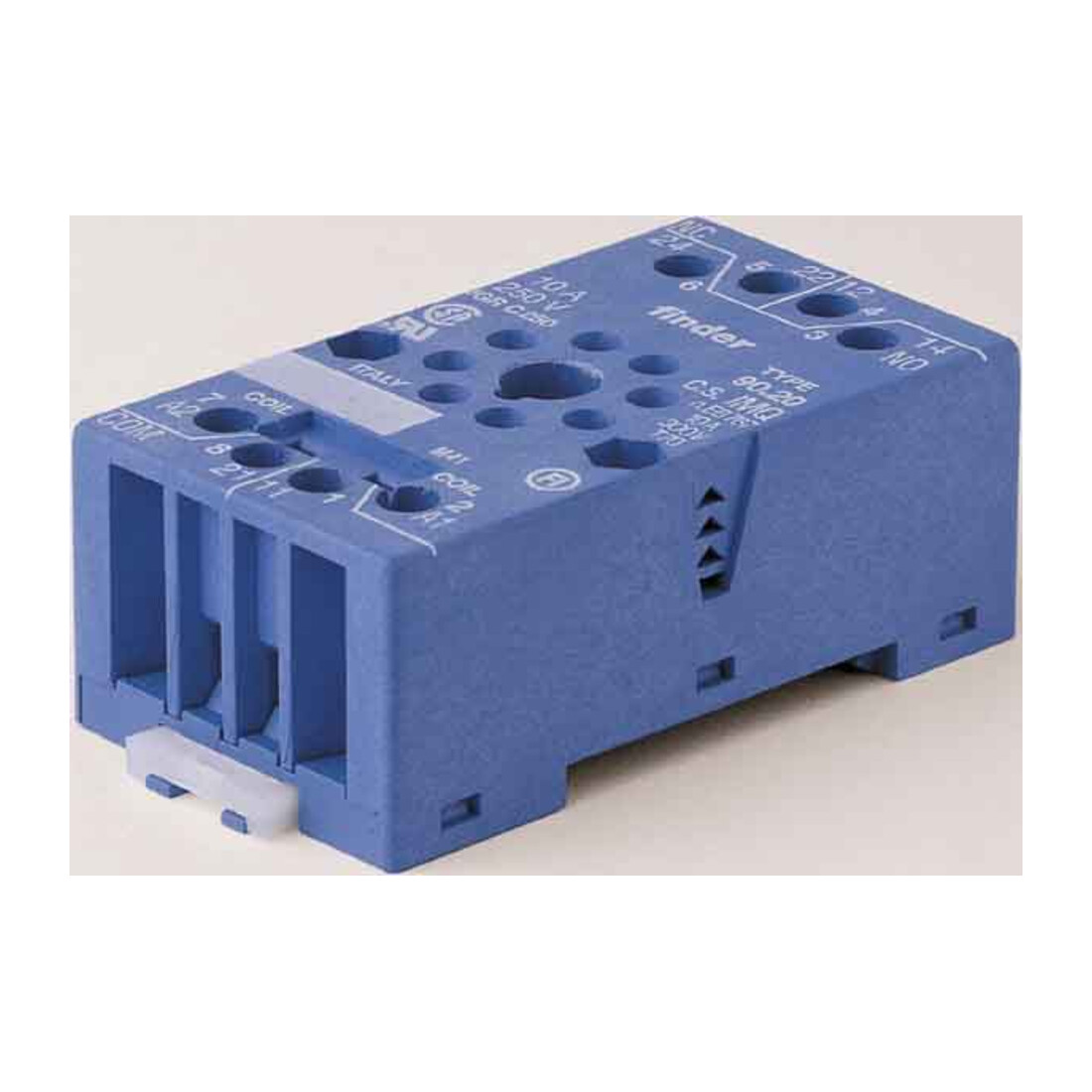 Finder Douille à vis bleue 8 pôles pour Rel.60.12 90.20