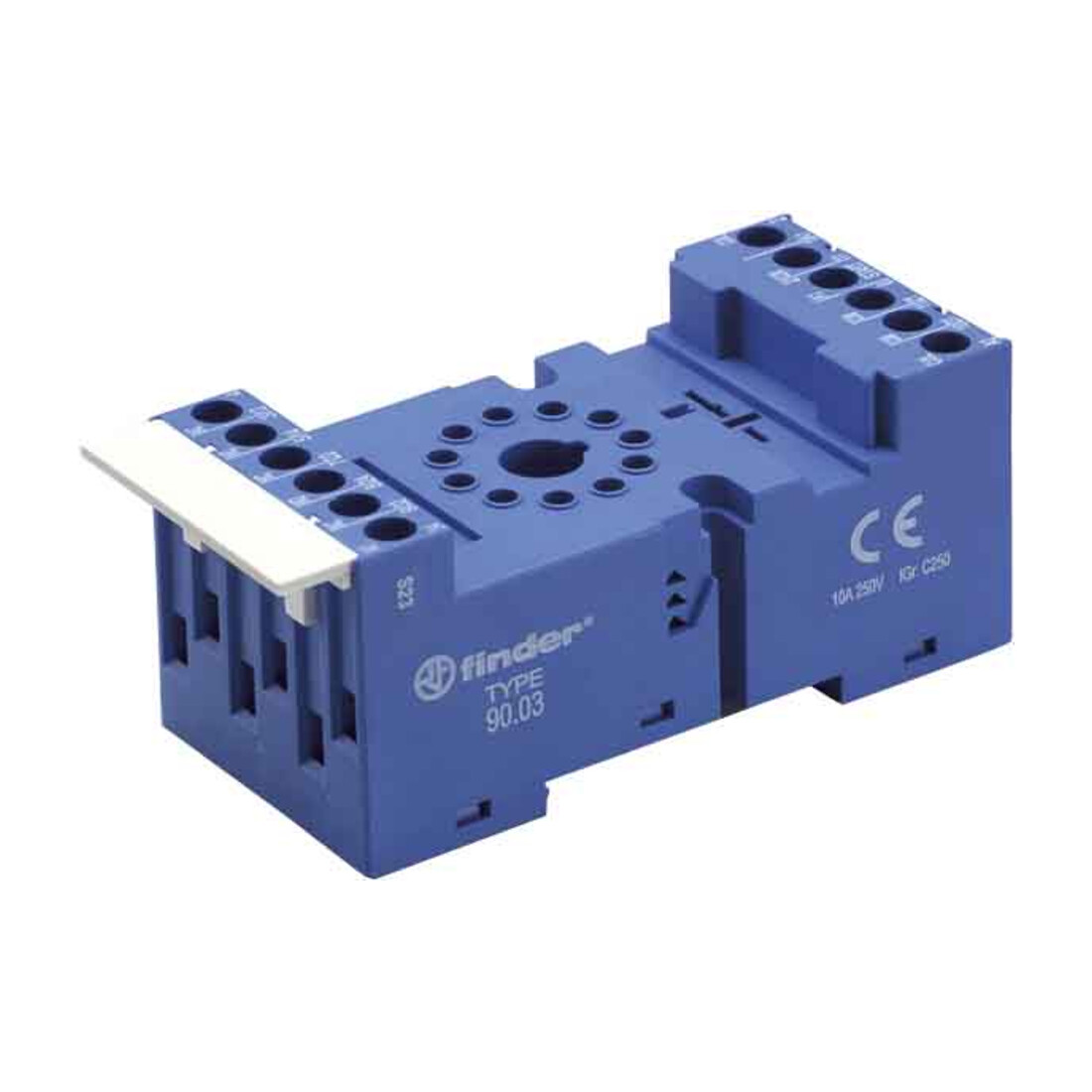 Finder Douille à vis bleue avec fixation à clip 90.03