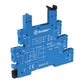 Finder Douille à vis bleue pour 34.51, 5/12/24VDC 93.01.7.024