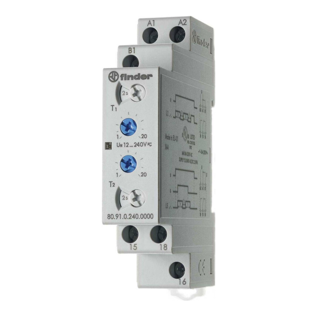 Finder Générateur d'impulsions asymétrique 1W, 12-240VAC/DC,16A 80.91.0.240.0000