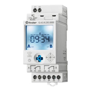 Finder Horloge programmateur 2 inverseurs, 16A 12.62.8.230.0000