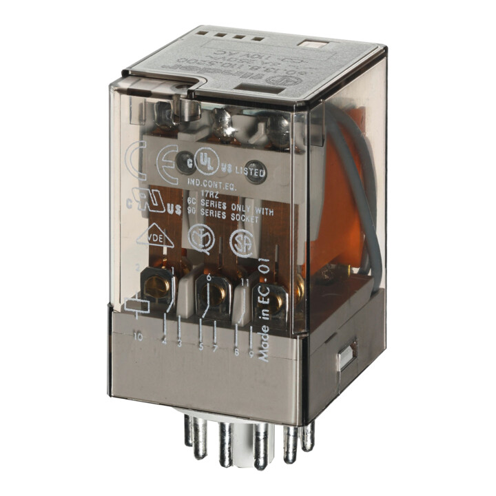 Finder Ind-Rel. LED 11 pôles 230 VAC 3W pour phase 90.73/112 60.13.8.230.0050
