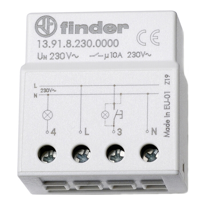 Finder Interrupteur à impulsion 1S 10A 230VAC 13.91.8.230.0000