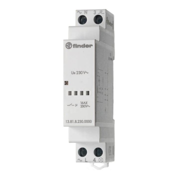 Finder Interrupteur à impulsion 1S 16A 230VAC 13.81.8.230.0000