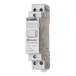 Finder Interrupteur à impulsion pour rail DIN 1S 20A 12VDC 20.21.9.012.4000