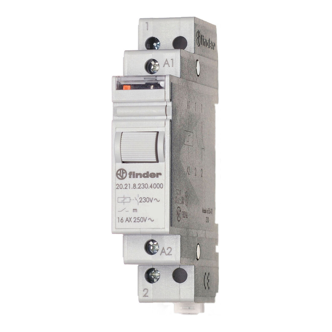 Finder Interrupteur à impulsion pour rail DIN 1S 20A 8AC 20.21.8.008.4000