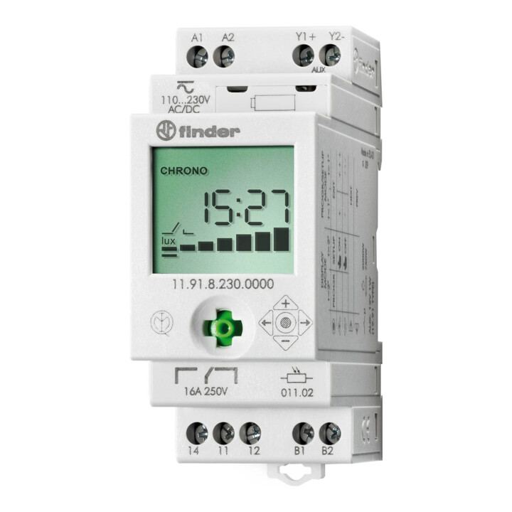 Finder Interrupteur crépusculaire 150Lux 16A+1Aux 230V 11.91.8.230.0000