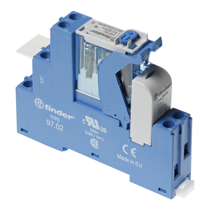 Finder Koppelrelais 2W 8A Spsp.24VDC 4C.02.9.024.0050