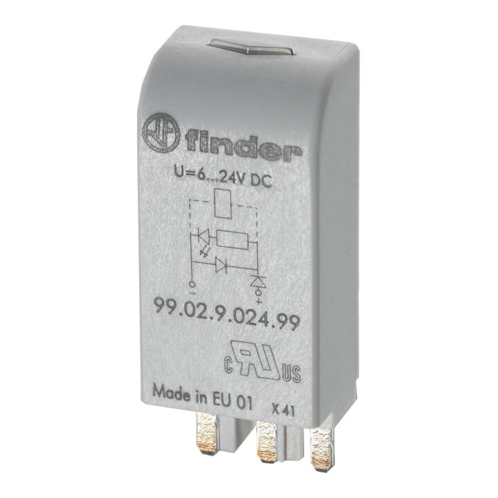 Finder LED gn + Diode 6.. 24VDC f.Fas. 95.03/05 99.02.9.024.99