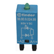 Finder LED vert + diode 6.. 24VCC pour phase 94.82/83/84 99.80.9.024.99-4