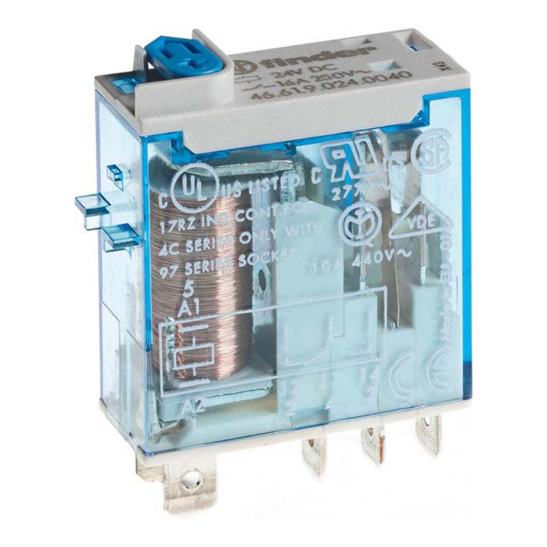 Finder Miniatur-Relais 1W 16A Spsp.24VDC 46.61.9.024.0040