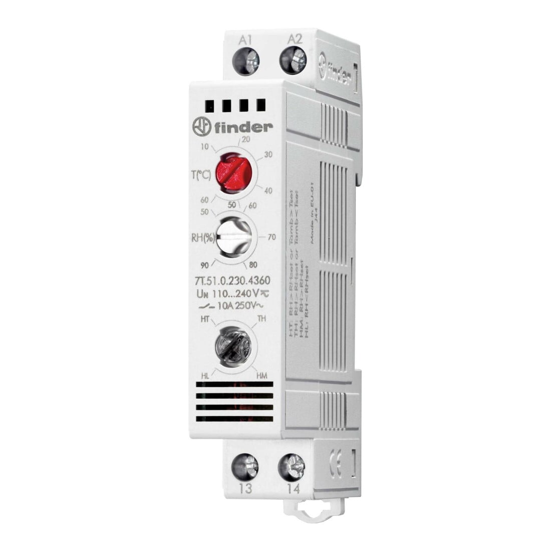 Finder Multi-Thermo-/Hygrostat 1S 10A 110-230VAC 7T.51.0.230.4360