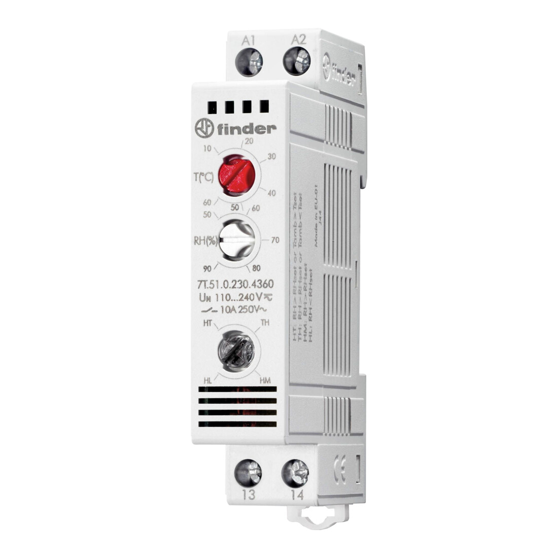 Finder Multi-thermostat/hygrostat 1S 10A 110-230VAC 7T.51.0.230.4360