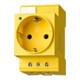 Finder Reiheneinbausteckdose 16A 250VAC, gelb 07.98.00-1