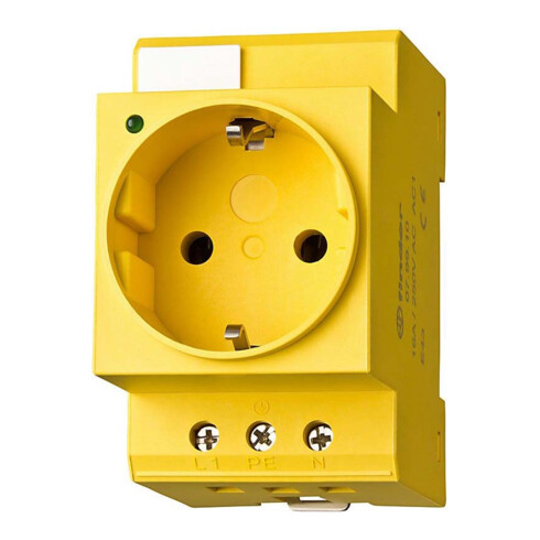 Finder Reiheneinbausteckdose 16A 250VAC, gelb 07.98.00