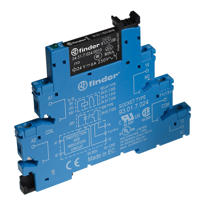 Finder Relais de couplage 6,2mm 1W 24VAC/DC 38.51.0.024.0060