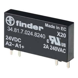 Finder Relais enfichable/imprimé E:24VDC, A:2A/230VAC 34.81.7.024.8240