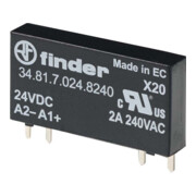 Finder Relais enfichable/imprimé E:24VDC, A:2A/230VAC 34.81.7.024.8240-1