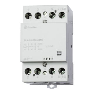 Finder Schütz für Reiheneinbau 4S, 40A 22.44.0.230.4310