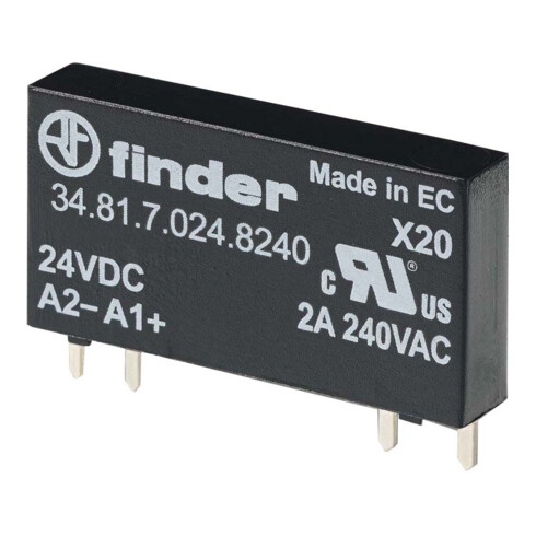 Finder Steck-/Print-Relais E:24VDC,A:2A/230VAC 34.81.7.024.8240