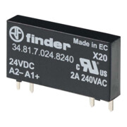 Finder Steck-/Print-Relais E:24VDC,A:2A/230VAC 34.81.7.024.8240