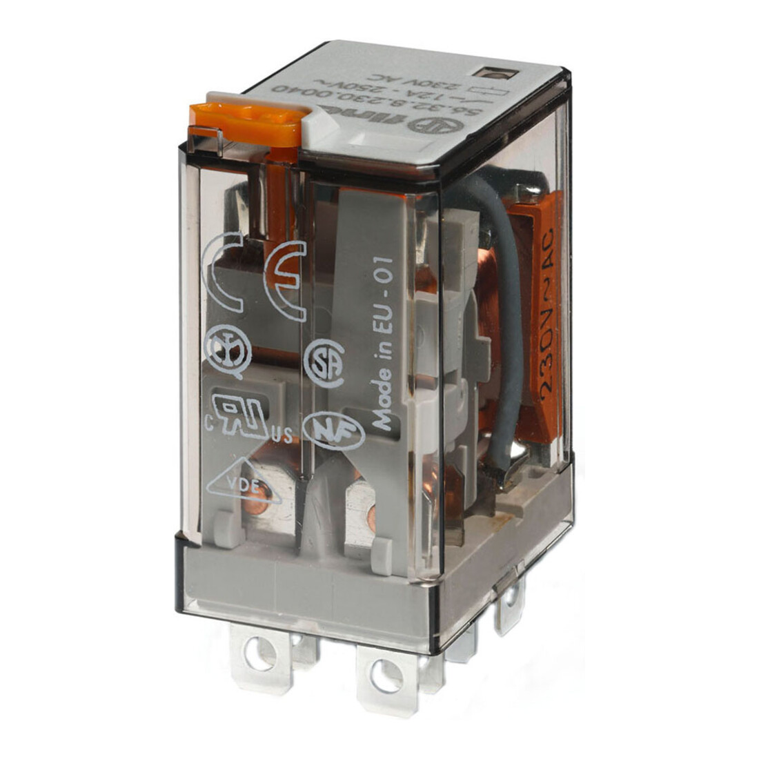 Finder Steckrelais 230VAC 2W 12A f.Fassung 96.72 56.32.8.230.0040
