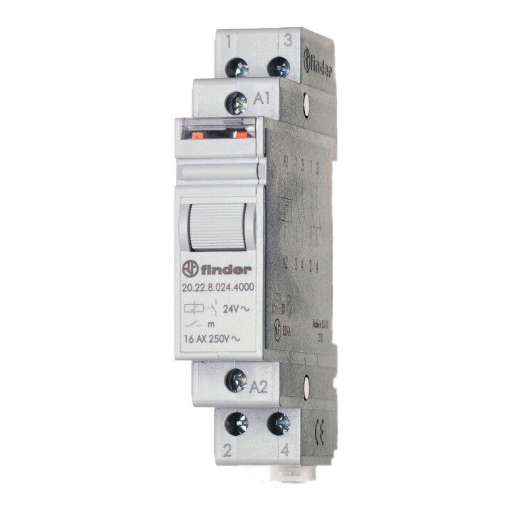 Finder Stromstoßschal.f.DIN-Schie 1S 20A 24VDC 20.21.9.024.4000