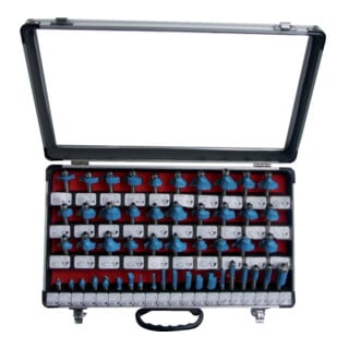 FISCH Coffret de fraises de défonceuse 50 pcs dans coffret alu