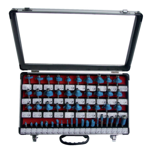 FISCH Coffret de fraises de défonceuse 50 pcs dans coffret alu